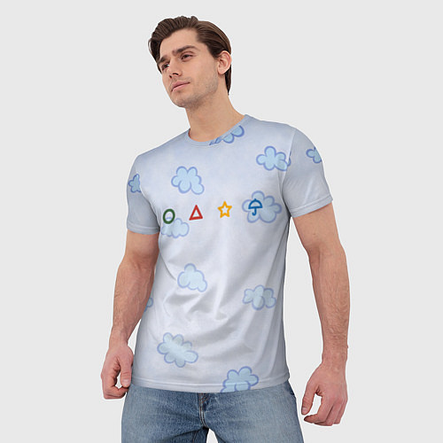 Мужская футболка Ojingeo geim - Облака / 3D-принт – фото 3