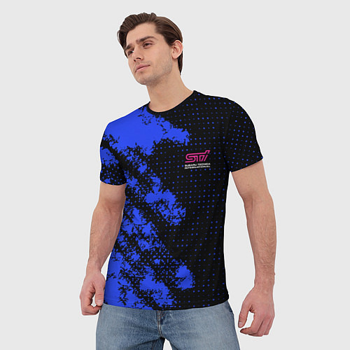 Мужская футболка SUBARU STI СУБАРИСТ / 3D-принт – фото 3