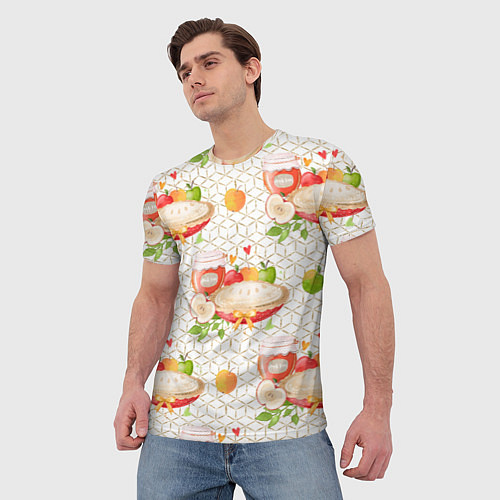 Мужская футболка Яблочный пирог / 3D-принт – фото 3