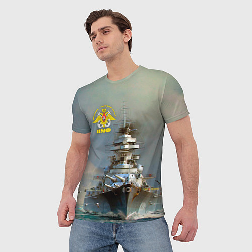 Мужская футболка ВМФ Военно-Морской Флот / 3D-принт – фото 3