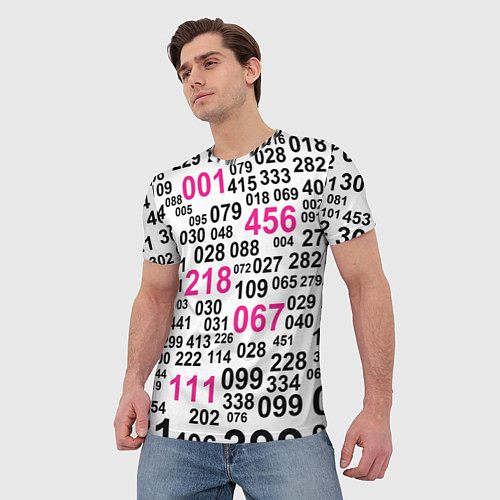 Мужская футболка Игра в кальмара: номера игроков / 3D-принт – фото 3