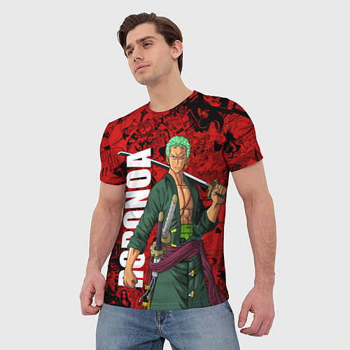 Мужская футболка Ророноа Зоро, One Piece / 3D-принт – фото 3