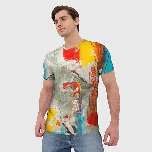 Мужская футболка Буйство красок 3D / 3D-принт – фото 3