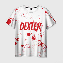 Футболка мужская Dexter logo Декстер брызги крови, цвет: 3D-принт