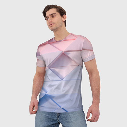 Мужская футболка Треугольники для тебя / 3D-принт – фото 3