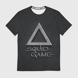 Футболка мужская ИГРА В КАЛЬМАРА СИМВОЛ ТРЕУГОЛЬНИК SQUID GAME, цвет: 3D-принт