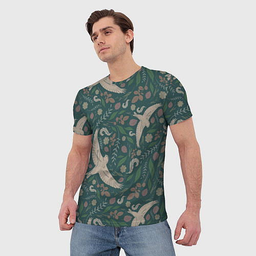 Мужская футболка Ласточкина политра / 3D-принт – фото 3
