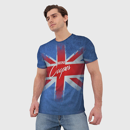 Мужская футболка Mini cooper Великобритания / 3D-принт – фото 3
