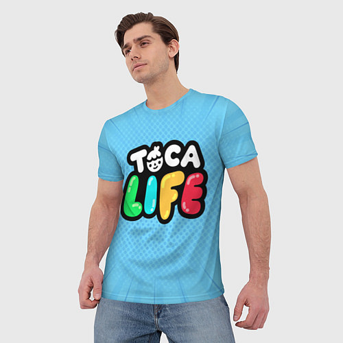 Мужская футболка Toca Life: Logo / 3D-принт – фото 3