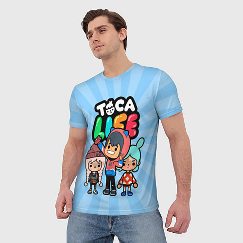 Мужская футболка Toca Life World / 3D-принт – фото 3
