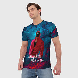 Футболка мужская Сериал Squid game Игра в кальмара, цвет: 3D-принт — фото 2