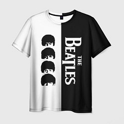 Футболка мужская The Beatles черно - белый партер, цвет: 3D-принт