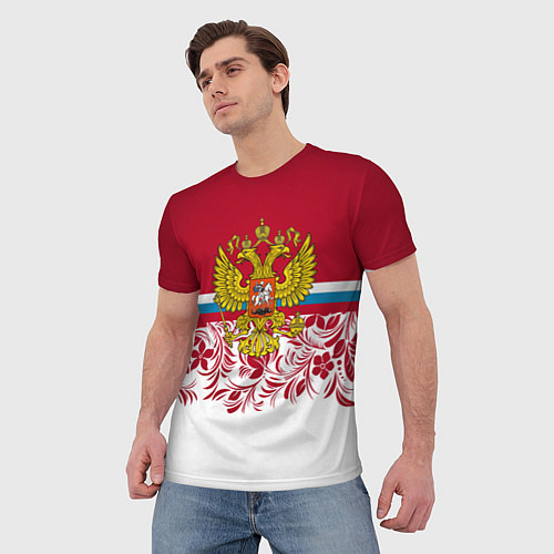 Мужская футболка Российский герб / 3D-принт – фото 3