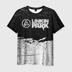 Футболка мужская Линкин Парк Лого Рок ЧБ Linkin Park Rock, цвет: 3D-принт