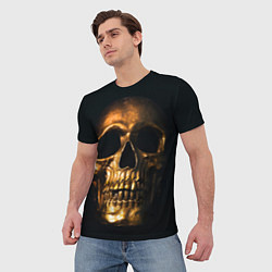 Футболка мужская Gold Skull, цвет: 3D-принт — фото 2
