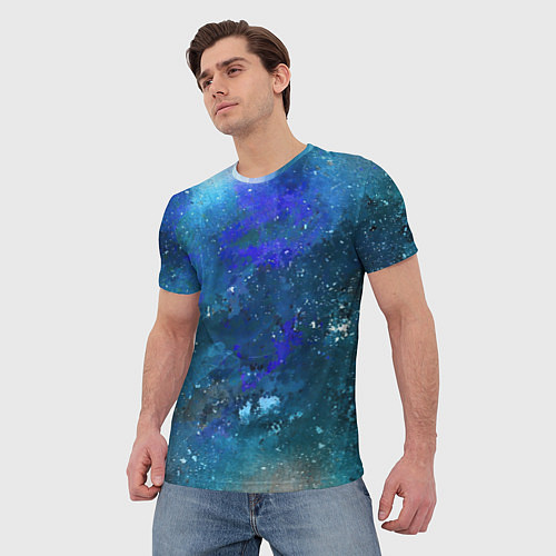 Мужская футболка Космическое облако / 3D-принт – фото 3