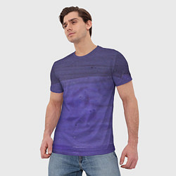 Футболка мужская Фиолетовые краски, цвет: 3D-принт — фото 2