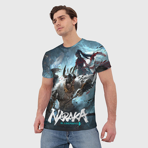 Мужская футболка Naraka team / 3D-принт – фото 3
