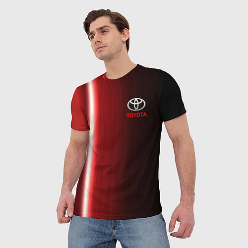 Мужская футболка Toyota В полоску / 3D-принт – фото 3