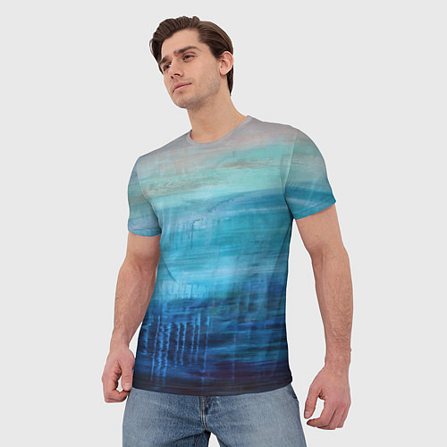 Мужская футболка Небесные потеки / 3D-принт – фото 3