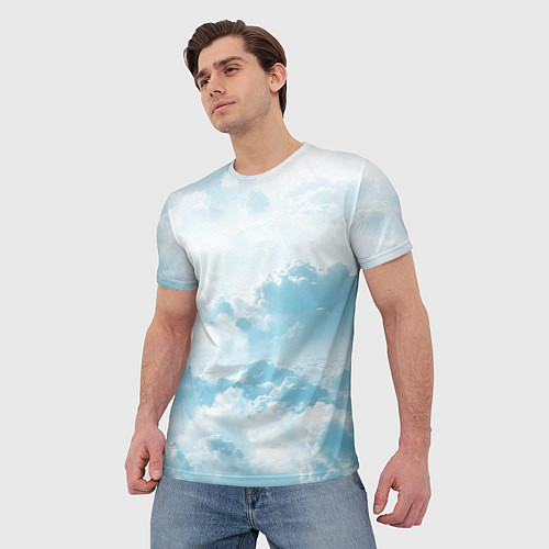 Мужская футболка Плотные облака / 3D-принт – фото 3