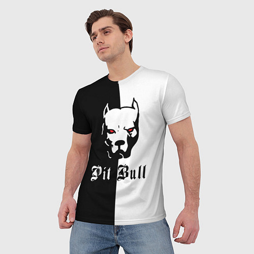 Мужская футболка Pit Bull боец / 3D-принт – фото 3