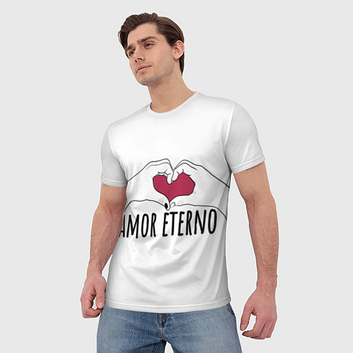 Мужская футболка Влюбленные навека / 3D-принт – фото 3