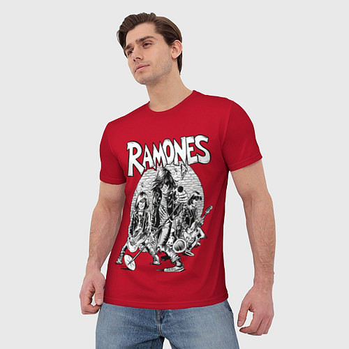 Мужская футболка BW Ramones / 3D-принт – фото 3