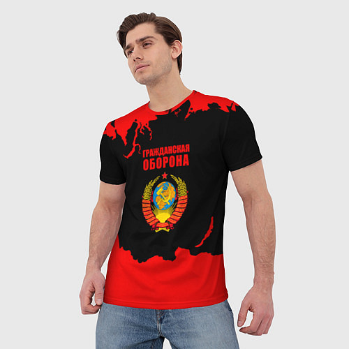 Мужская футболка Гражданская оборона: СССР / 3D-принт – фото 3