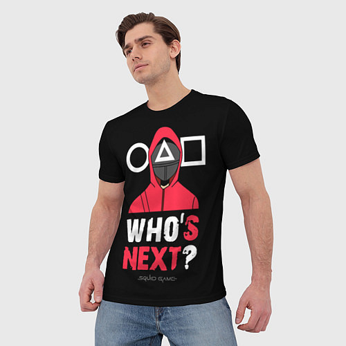 Мужская футболка Squid game: Whos Next? / 3D-принт – фото 3