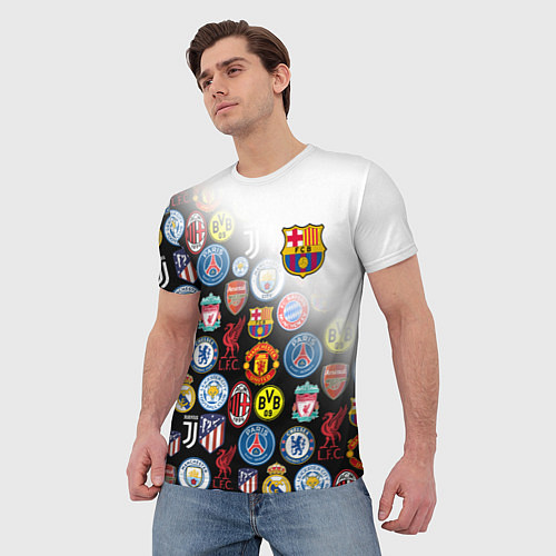 Мужская футболка FC BARCELONA LOGOBOMBING / 3D-принт – фото 3