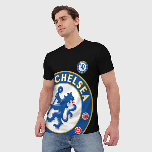 Мужская футболка ЧЕЛСИ CHELSEA BIG LOGO / 3D-принт – фото 3