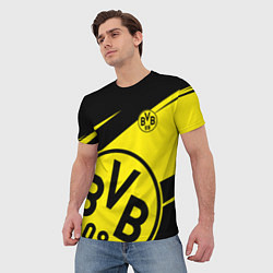 Футболка мужская BORUSSIA BVB 09 LOGO, цвет: 3D-принт — фото 2