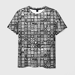 Футболка мужская Geometry Dash: BW Pattern, цвет: 3D-принт