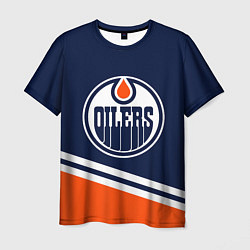 Футболка мужская Edmonton Oilers Эдмонтон Ойлерз, цвет: 3D-принт