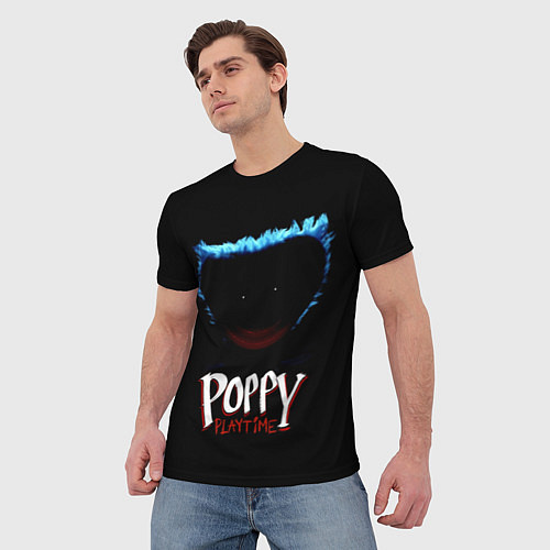 Мужская футболка Poppy Playtime: Huggy Wuggy / 3D-принт – фото 3