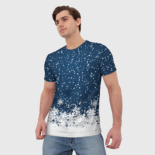 Мужская футболка Snow / 3D-принт – фото 3