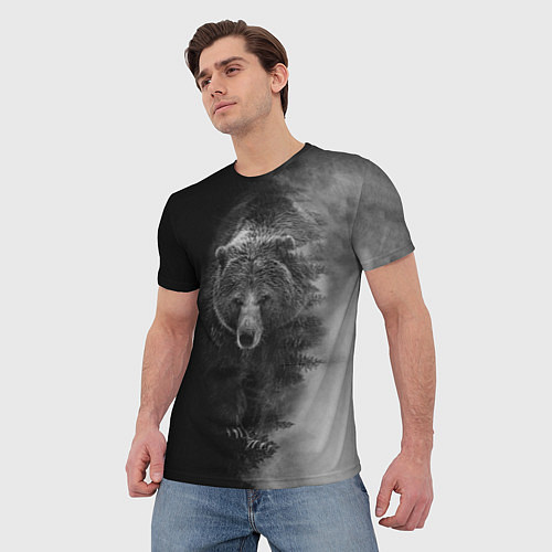 Мужская футболка EVIL BEAR / 3D-принт – фото 3