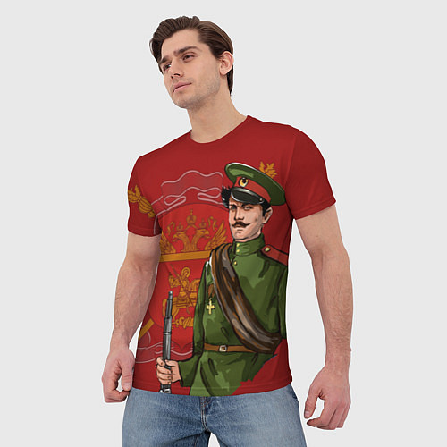 Мужская футболка Центральное Казачье Войско с казаком ПМВ / 3D-принт – фото 3