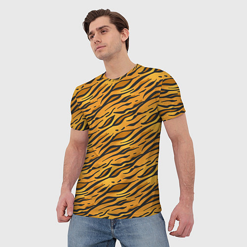 Мужская футболка Тигровый Окрас Tiger / 3D-принт – фото 3