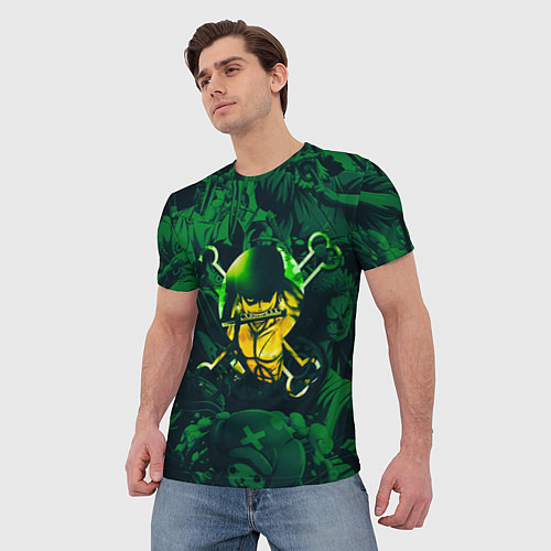 Мужская футболка Зоро Ророноа веселый роджер / 3D-принт – фото 3