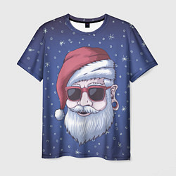 Футболка мужская САНТА ХИПСТЕР SANTA HIPSTER, цвет: 3D-принт