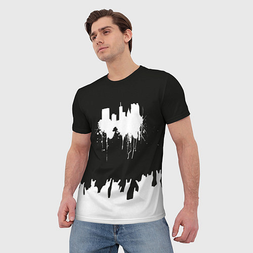 Мужская футболка Black sity Город тьмы ART 2 / 3D-принт – фото 3