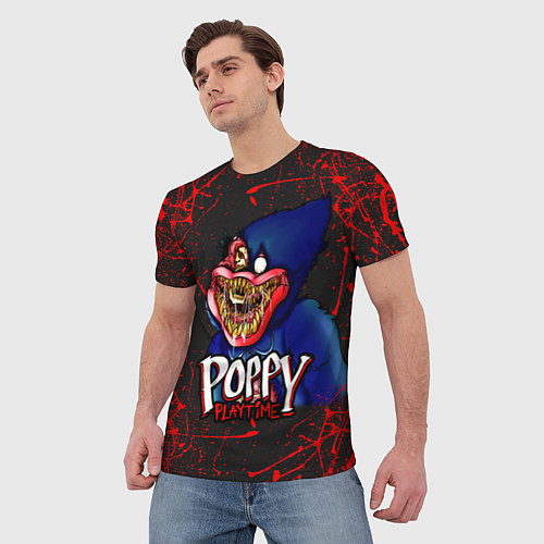 Мужская футболка Poppy Playtime: Blood Rage / 3D-принт – фото 3