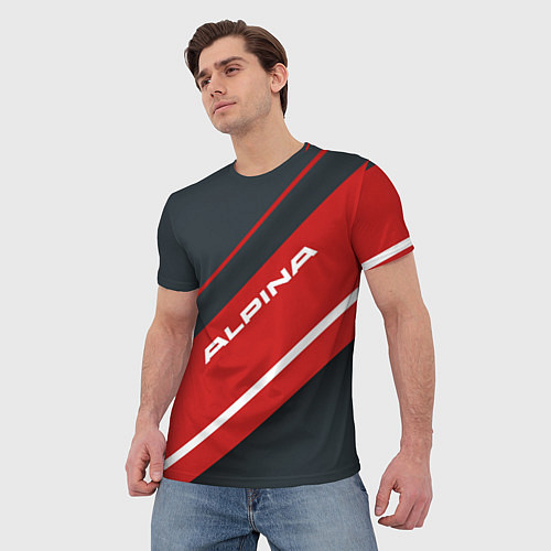 Мужская футболка Alpina Sport Лого Эмблема спина / 3D-принт – фото 3