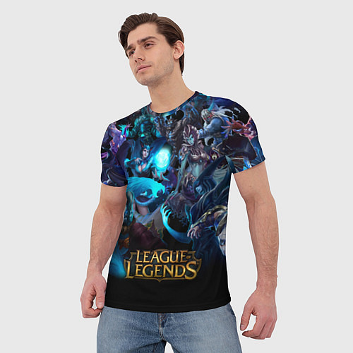 Мужская футболка LEAGUE OF LEGENDS ЛИГА ЛЕГЕНД ГЕРОИ / 3D-принт – фото 3