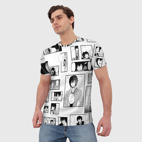 Мужская футболка Дадзай фрэймы / 3D-принт – фото 3