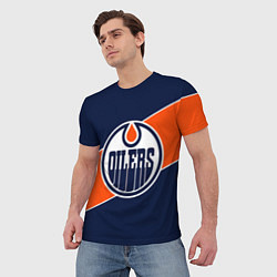 Футболка мужская Эдмонтон Ойлерз Edmonton Oilers NHL, цвет: 3D-принт — фото 2