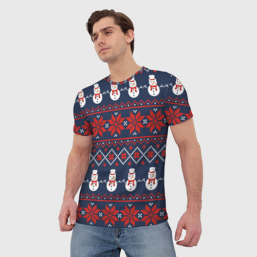 Мужская футболка Christmas Background / 3D-принт – фото 3