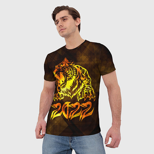 Мужская футболка Хищник Тигр 2022 / 3D-принт – фото 3